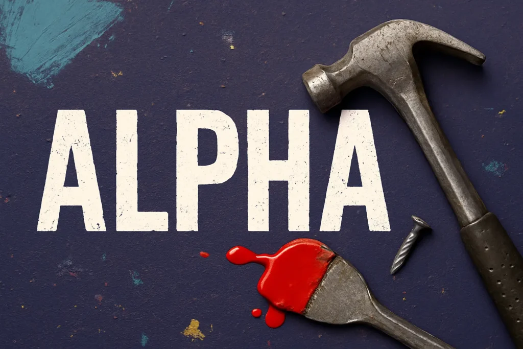 Alpha: il laboratorio sporco, con vernice fresca (e magari un chiodo per terra)