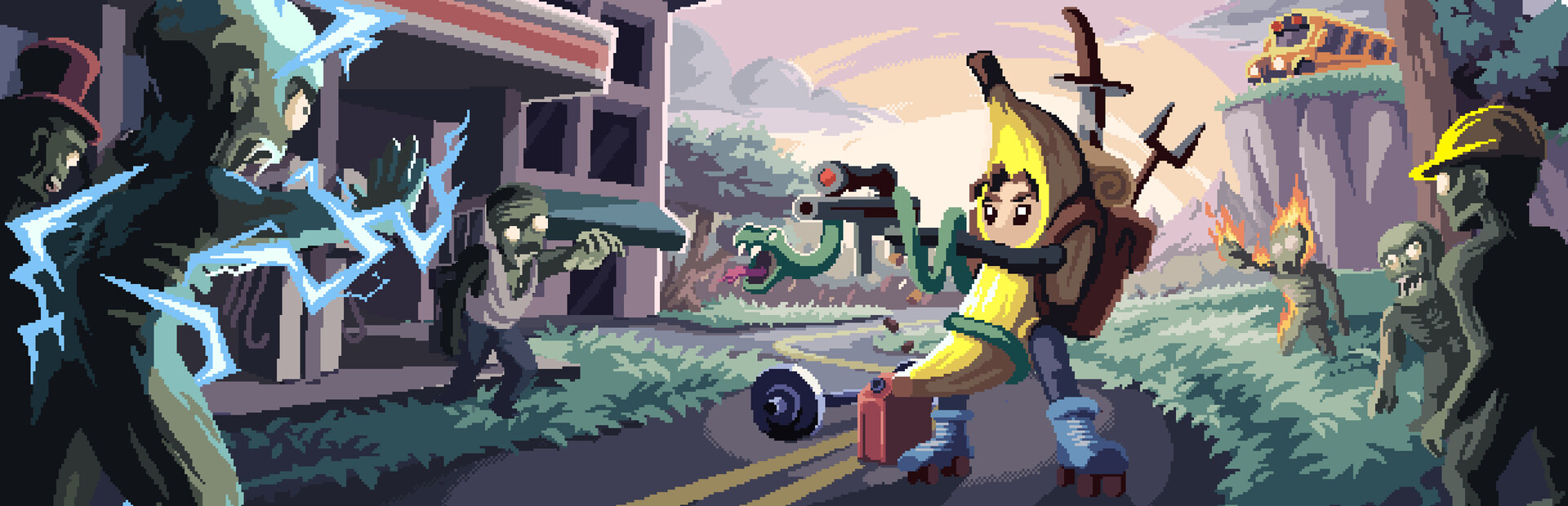 Deadly Days: Roadtrip &#8211; Early Access a base di pixel art, zombie e… un costume da banana
